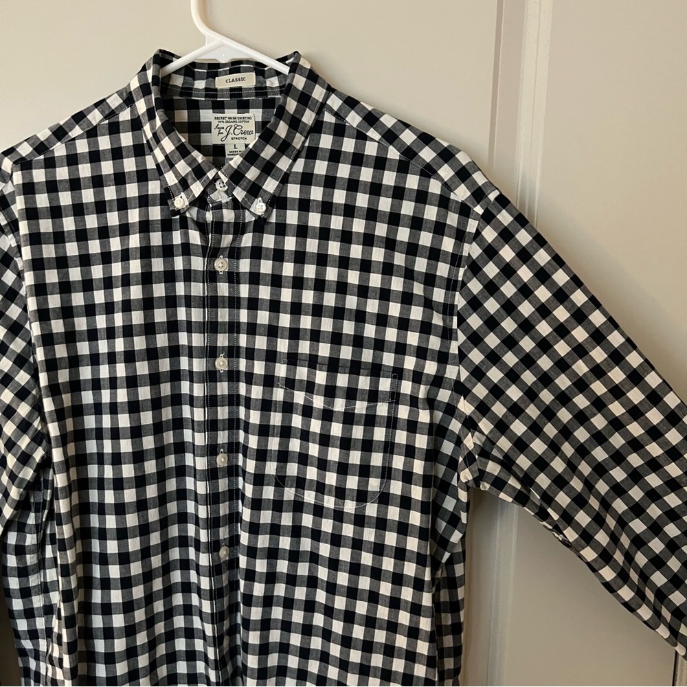 J. Crew mens long sleeve plaid button up shirt | size large - Picture 6 of 10